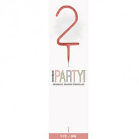 Sparkling Candle Number 2 Rose Gold