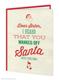 Sister Santa W*nk Christmas Card