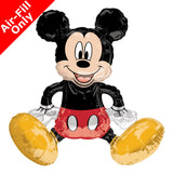 Sitting Mickey Mouse Shaped Foil Balloon (Supplied Inflated)