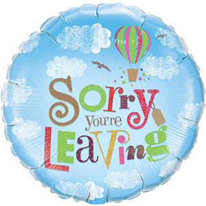 18" Sorry You're Leaving Foil Balloon