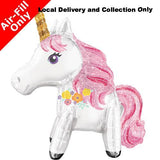 25" Standing Magical Unicorn Foil Balloon - Air Filled Only