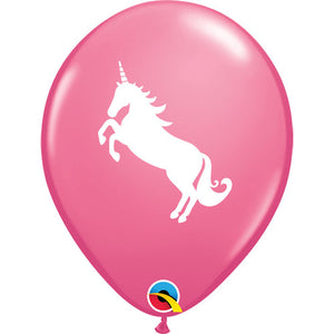 11" Unicorn Rose Latex Balloons (Pack 6)