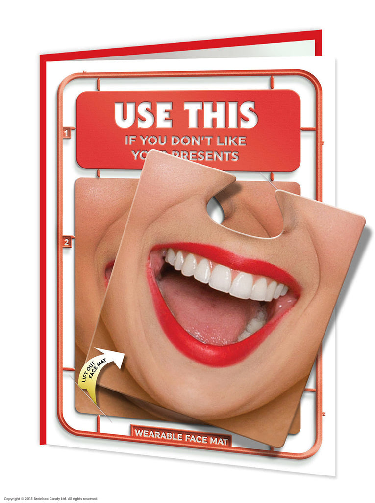 Use This Facematt Birthday Card With Wearable Face mat